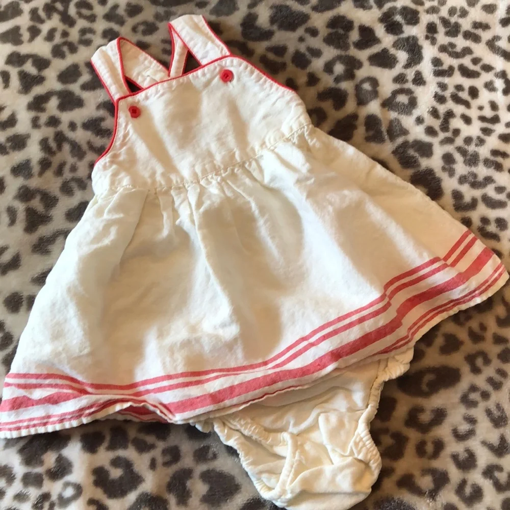 babyGap Linen Blend Cross Back Dress 0-3 months
